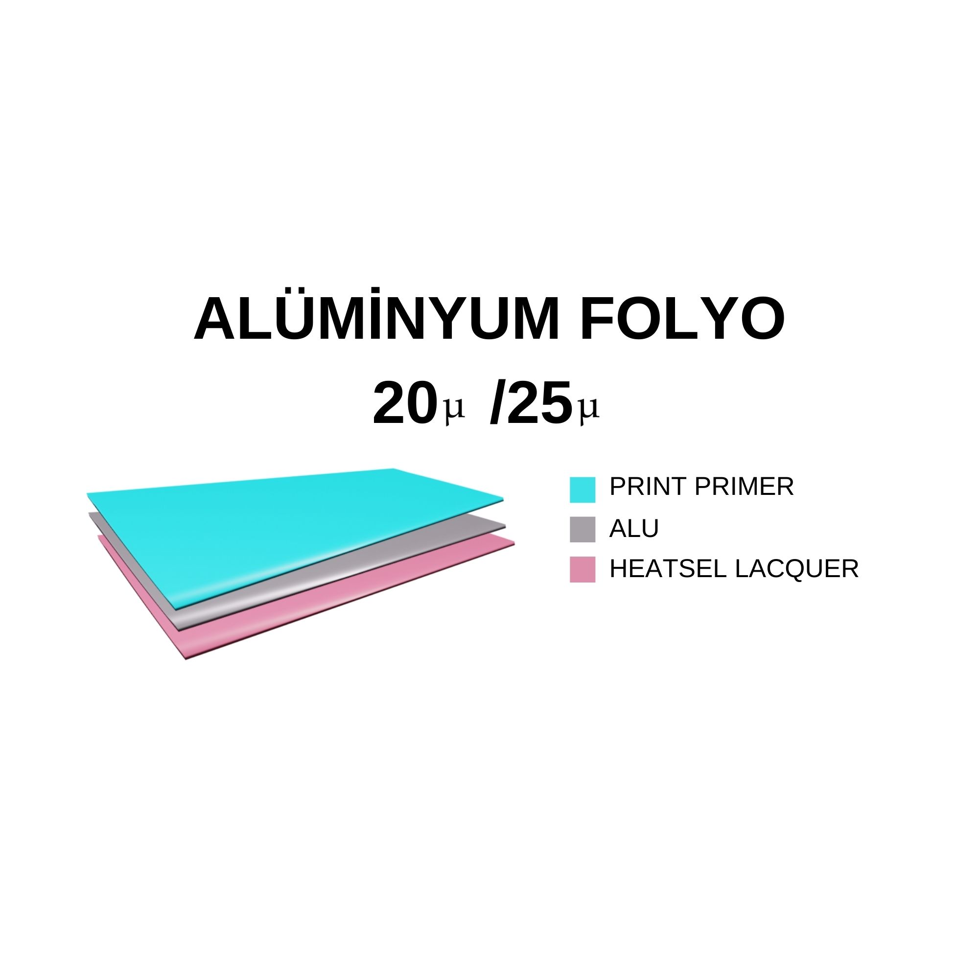 20 Mic 25 Mic Aliminyum Folyo