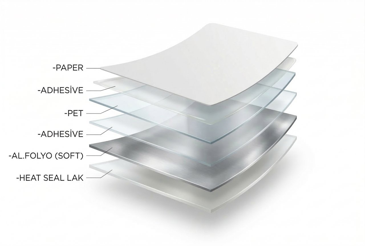 Peelable PAP PET ALU Katman Yapısı